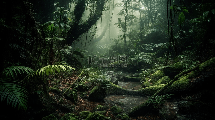 植物苔藓自然生态风景