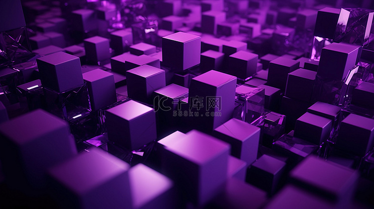 现代抽象 3d 紫色背景与抽象