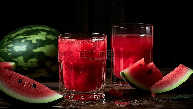 水果西瓜汁背景