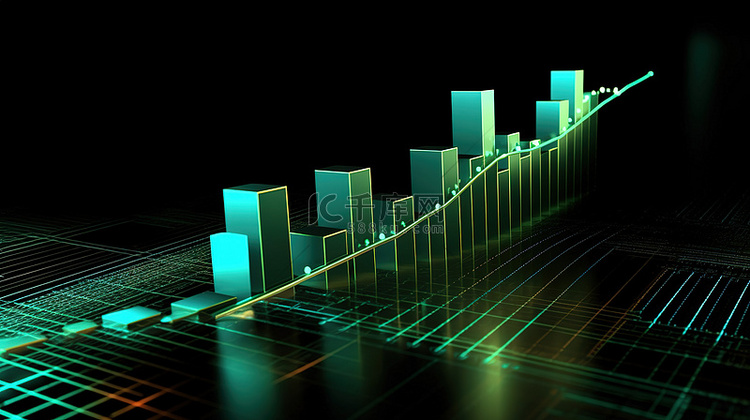 3d 渲染成功的财务图表与改进