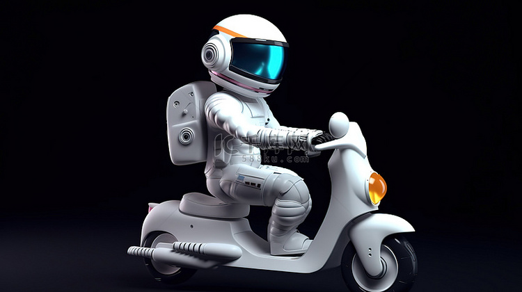 令人惊叹的 3D 艺术宇航员在