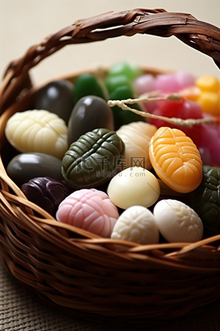 复活节季节甜点或糖果作为礼物