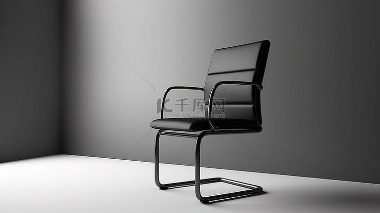 时尚现代办公椅，浅色背景金属框