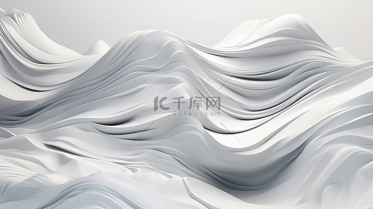 动态白色波浪背景与抽象设计增强