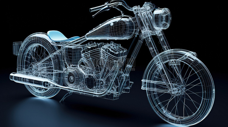 自行车摩托车 3D 车身结构的