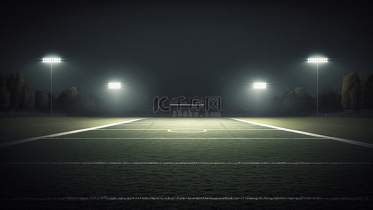 足球场夜晚灯光背景