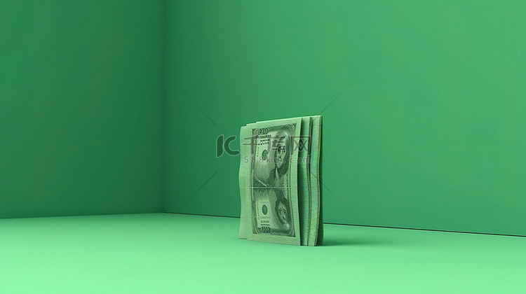 光滑的卢比货币包在辐射绿色背景