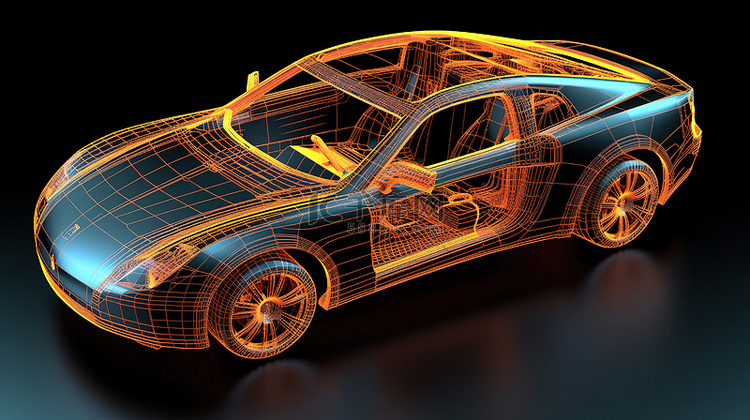 汽车车身结构3D模型