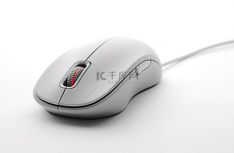 计算机鼠标显示在白色背景上