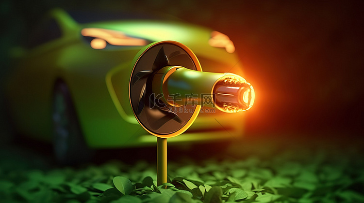 电动汽车用自然能源充电 3D 