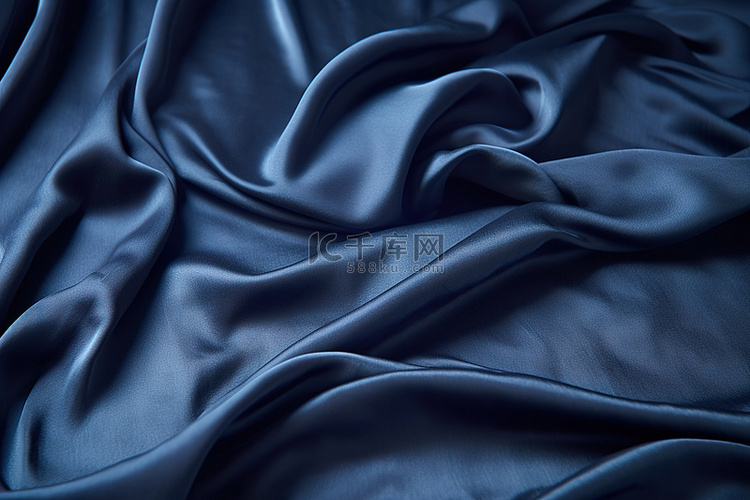 缎面深蓝色窗帘布