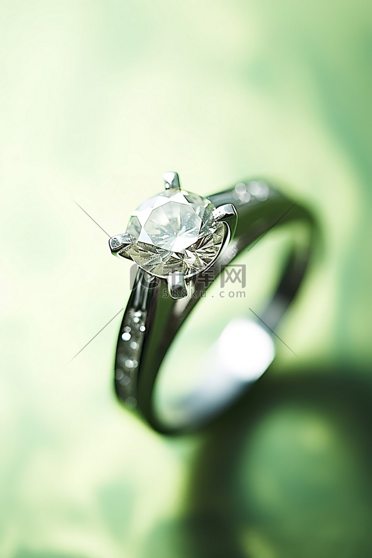镶有钻石的小结婚戒指