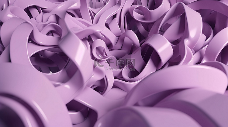 3d 渲染中的柔和紫罗兰色几何