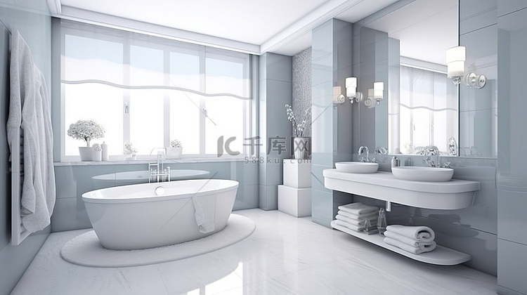 现代经典浴室设计令人惊叹的 3