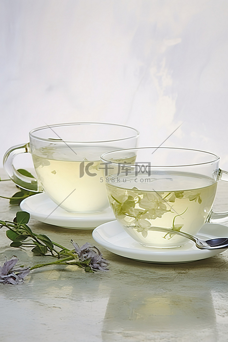 绿茶杯或茶碗