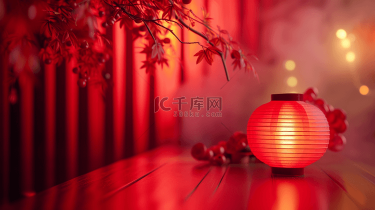 新年春节过年中式室内装饰红色灯