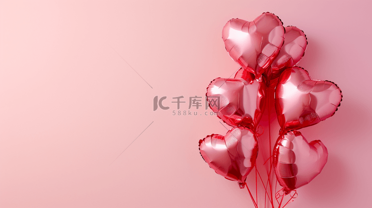 温馨浪漫粉红色爱心气球的图片18