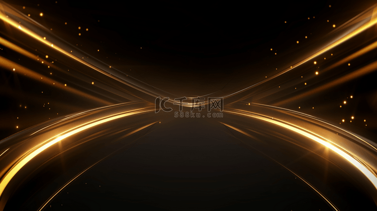 黑金色质感流光线条纹理隧道背景