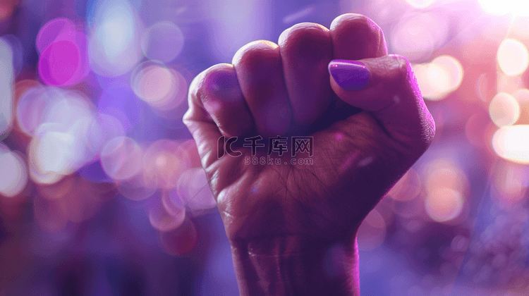 紫色紧握拳头背景8