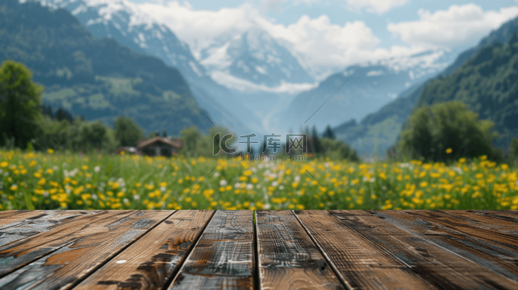 户外场景木板自然风景山脉的背景