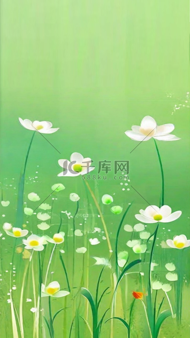 绿色清新春天清明节风景4背景图