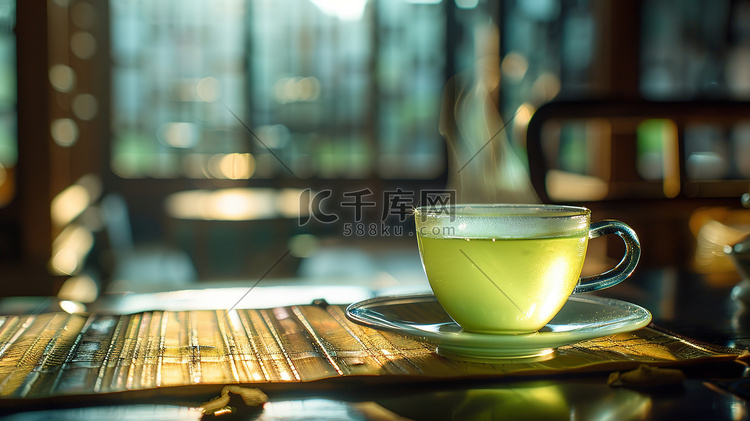 中式室内茶杯茶水的摄影8高清摄
