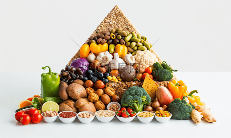 食物金字塔为素食主义者的。在白