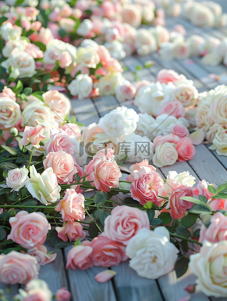 浪漫的粉色玫瑰花春天图片