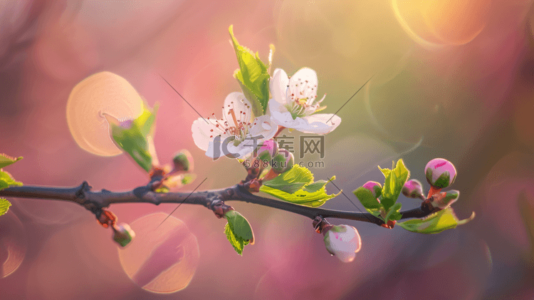 春天发芽的樱花树摄影6