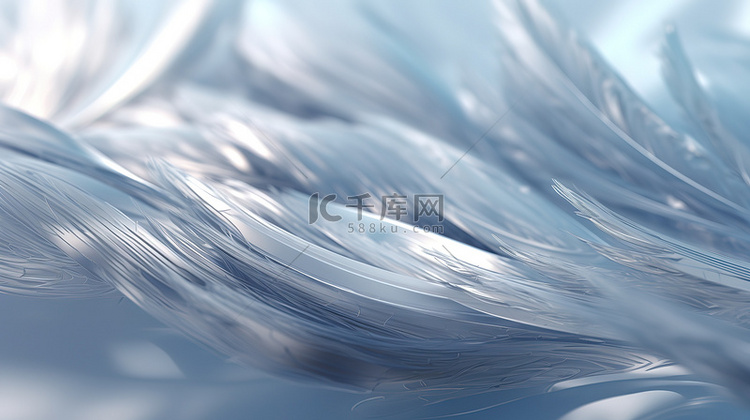 蓝白相间羽毛的抽象壁纸背景素材