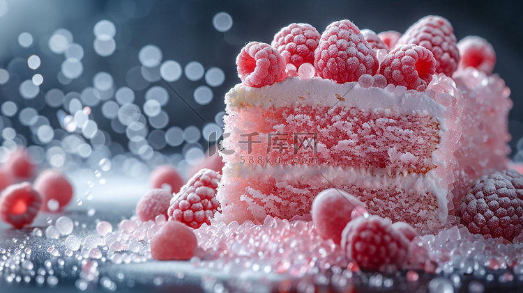 水果蛋糕立体描绘摄影照片