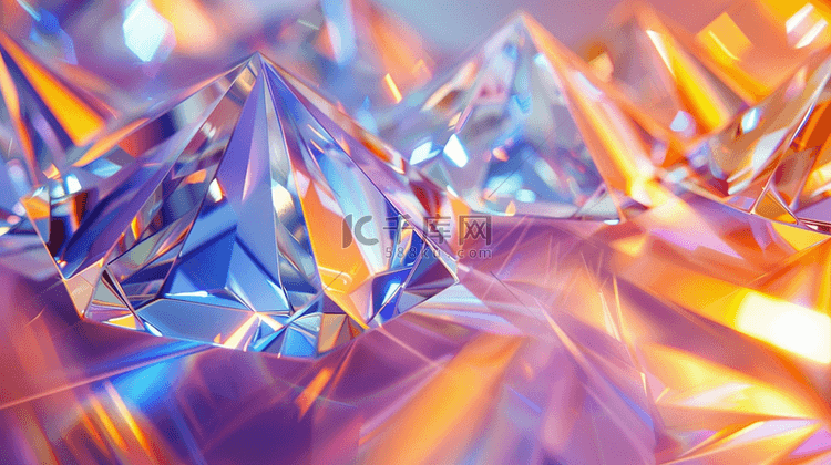 唯美精致钻石闪亮闪耀的背景