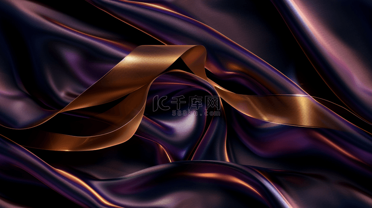 紫金色丝滑飘逸质感纹理风格的背