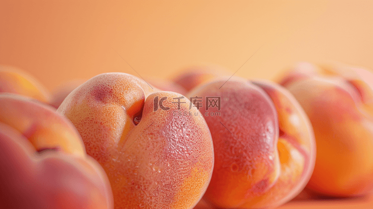 清新水果桃子的背景