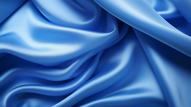 蓝色布料背景丝绸绸缎挡材质图片
