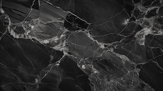 大理石天然花纹为背景，抽象黑白色。图片