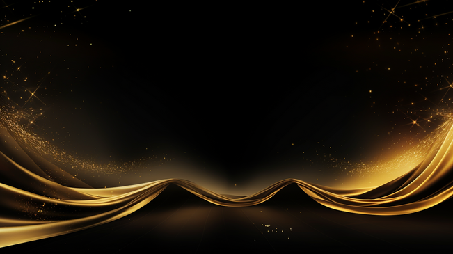 颁奖提名仪式金色波浪豪华背景，闪闪发光的高光点。图片