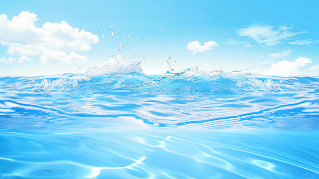 清澈湛蓝的海水背景5图片