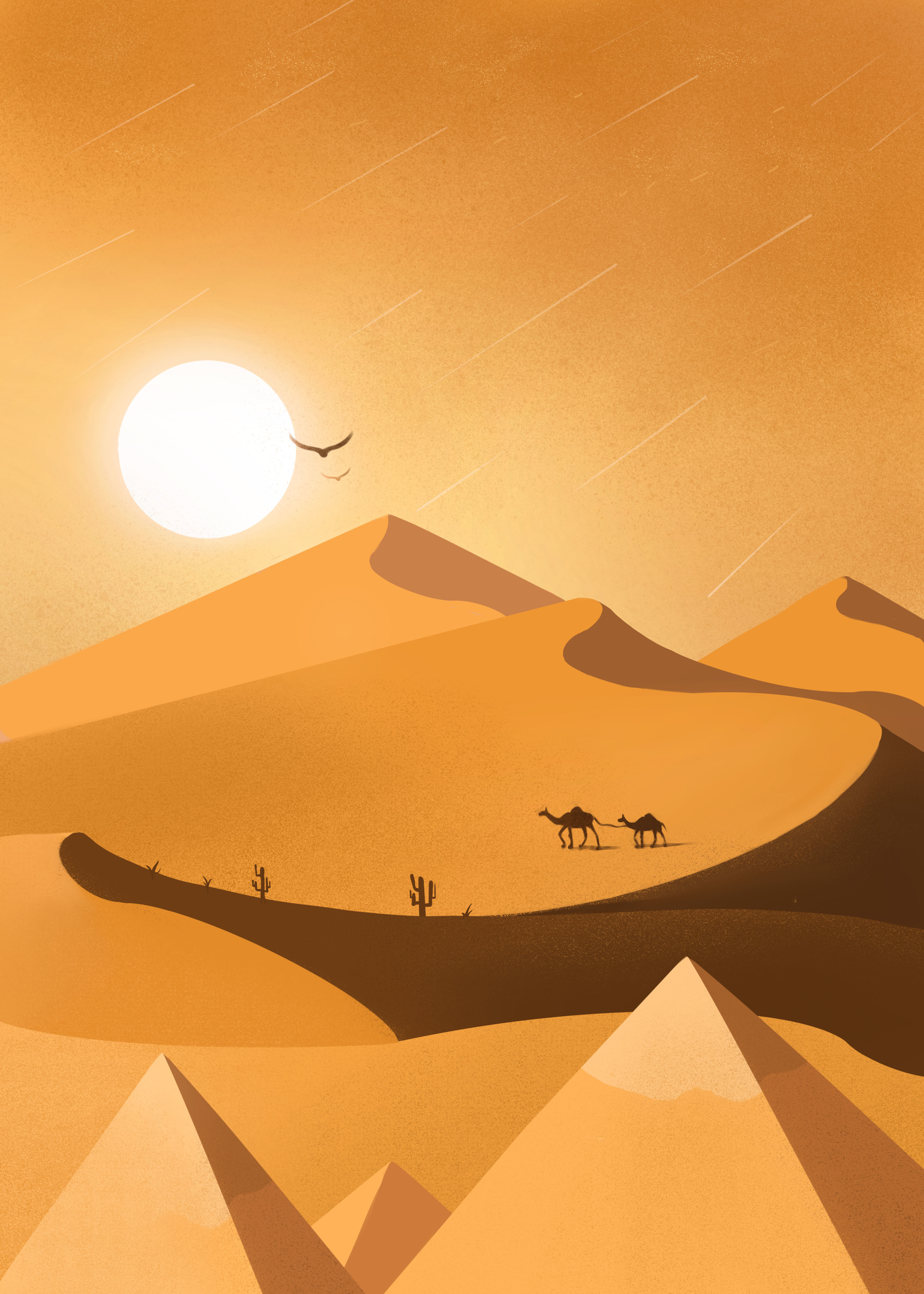 骆驼沙漠虚拟背景图片
