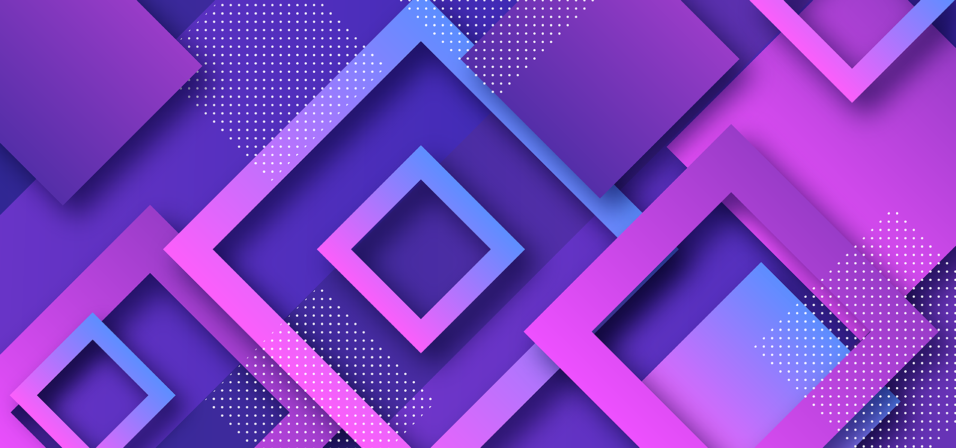 立体方框紫色渐变现代几何背景图片