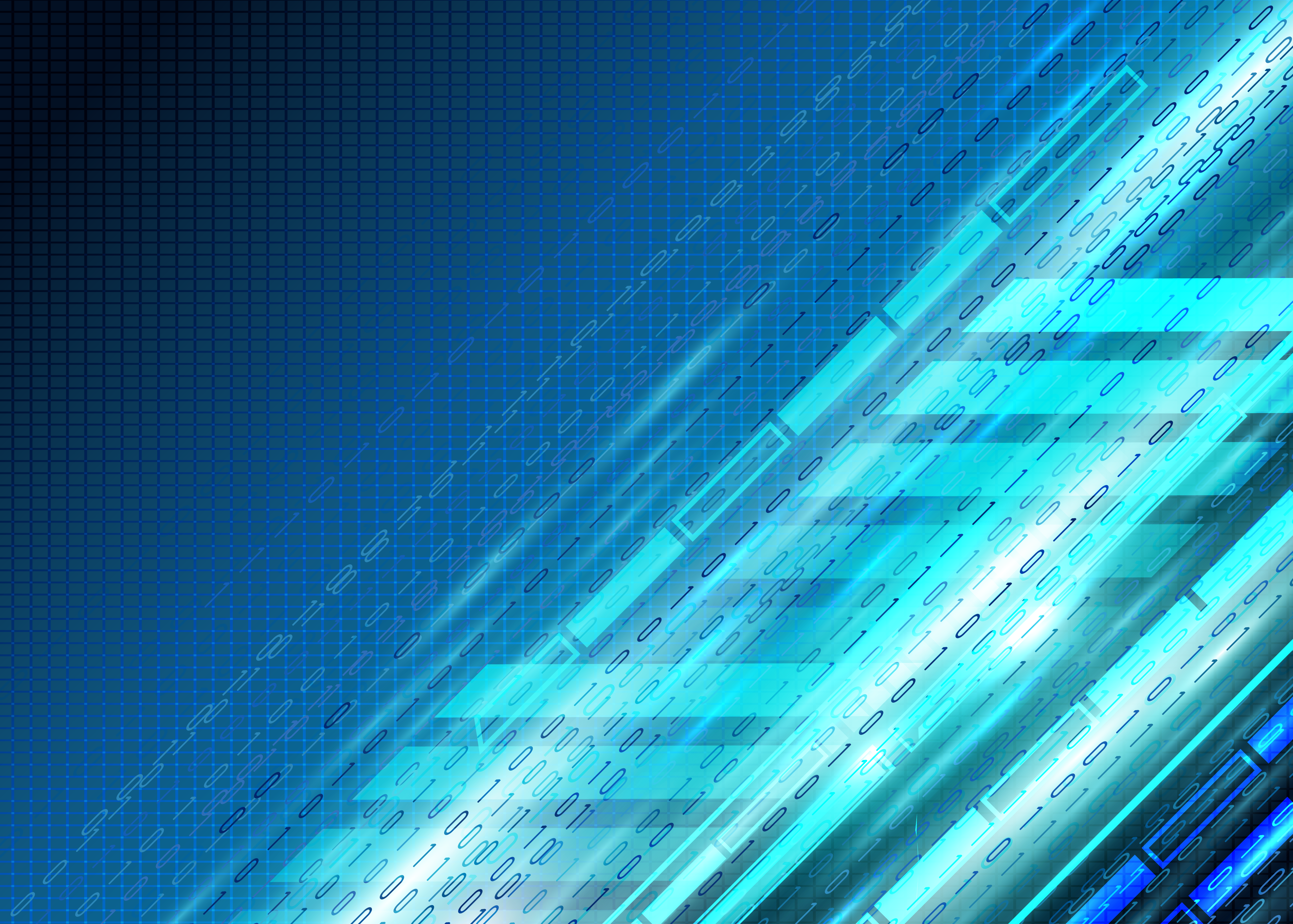 科技光效线条数字技术抽象蓝色背景图片