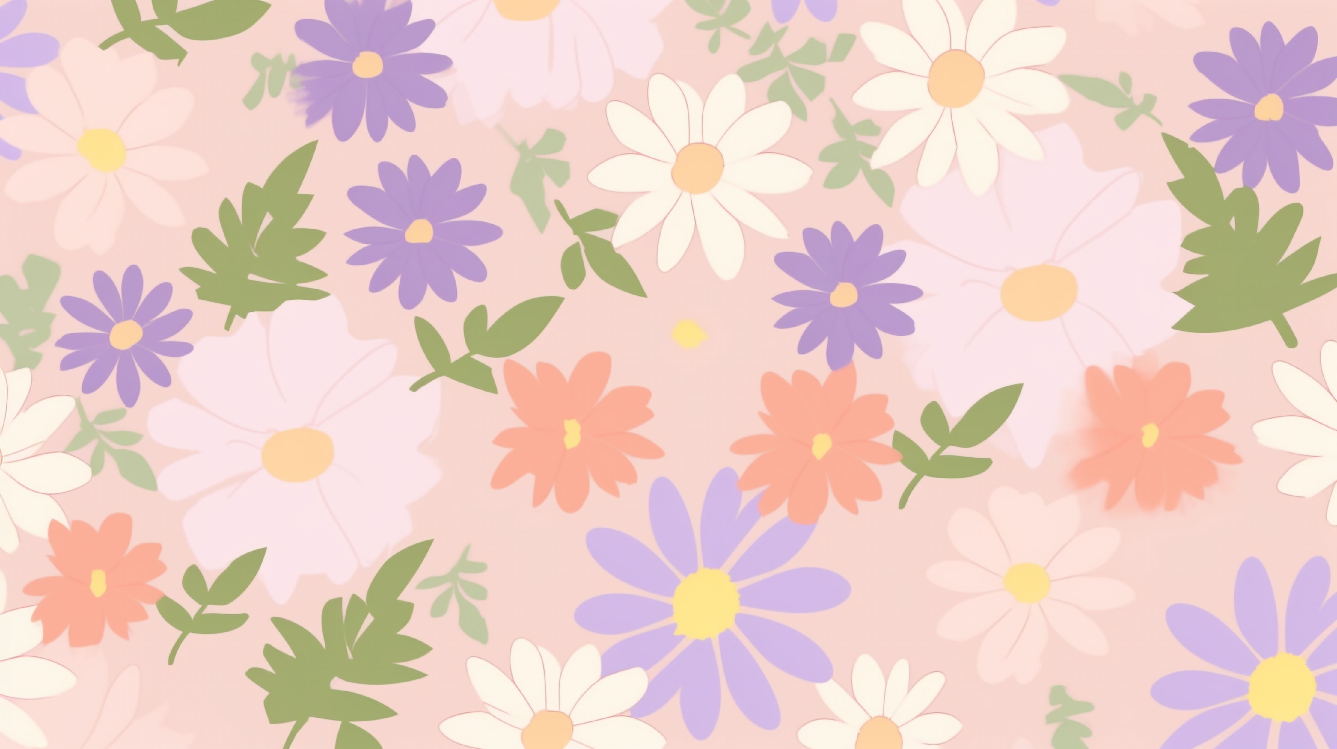 小花可爱的小雏菊背景装饰插画简单背景图片