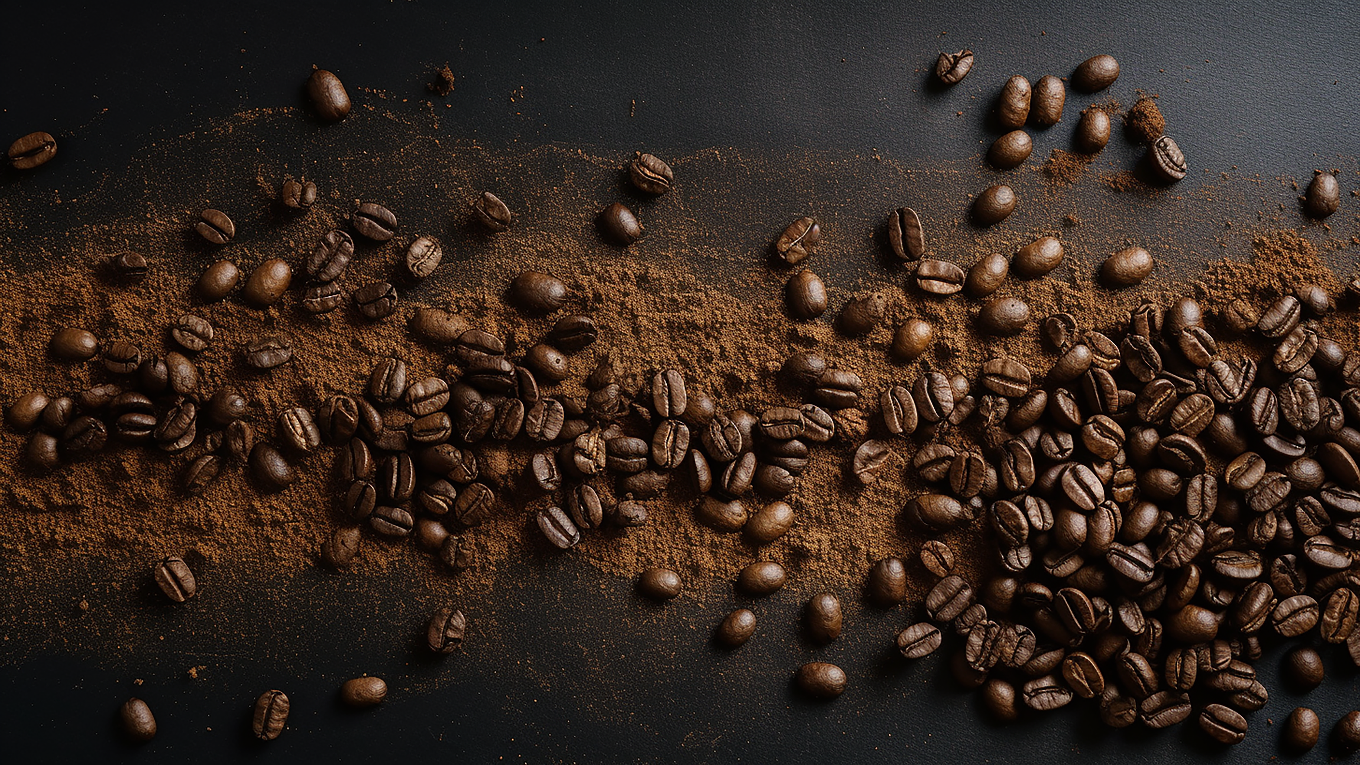 咖啡粉咖啡豆商业海报背景图片