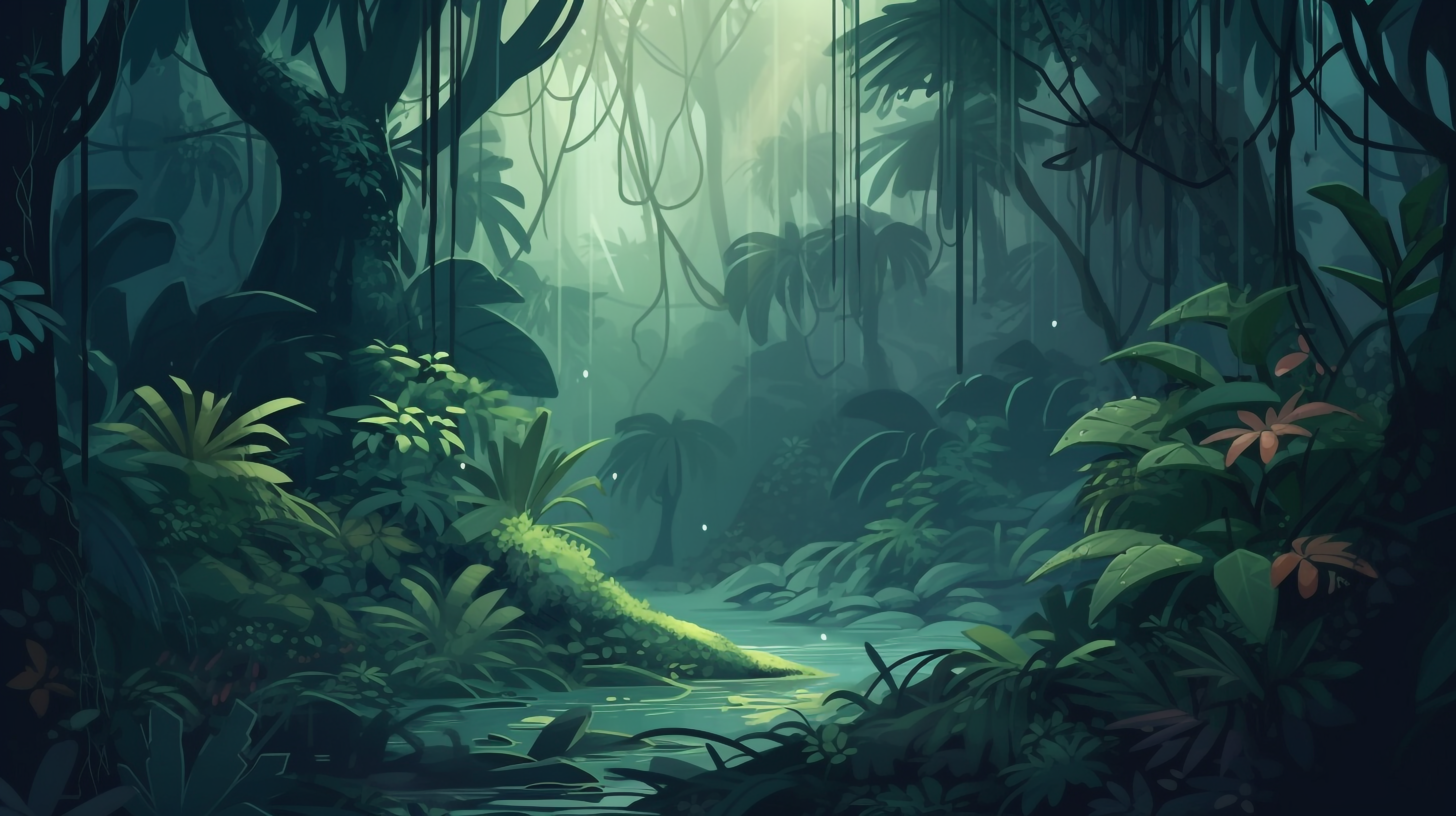植物叶子热带雨林自然背景图片