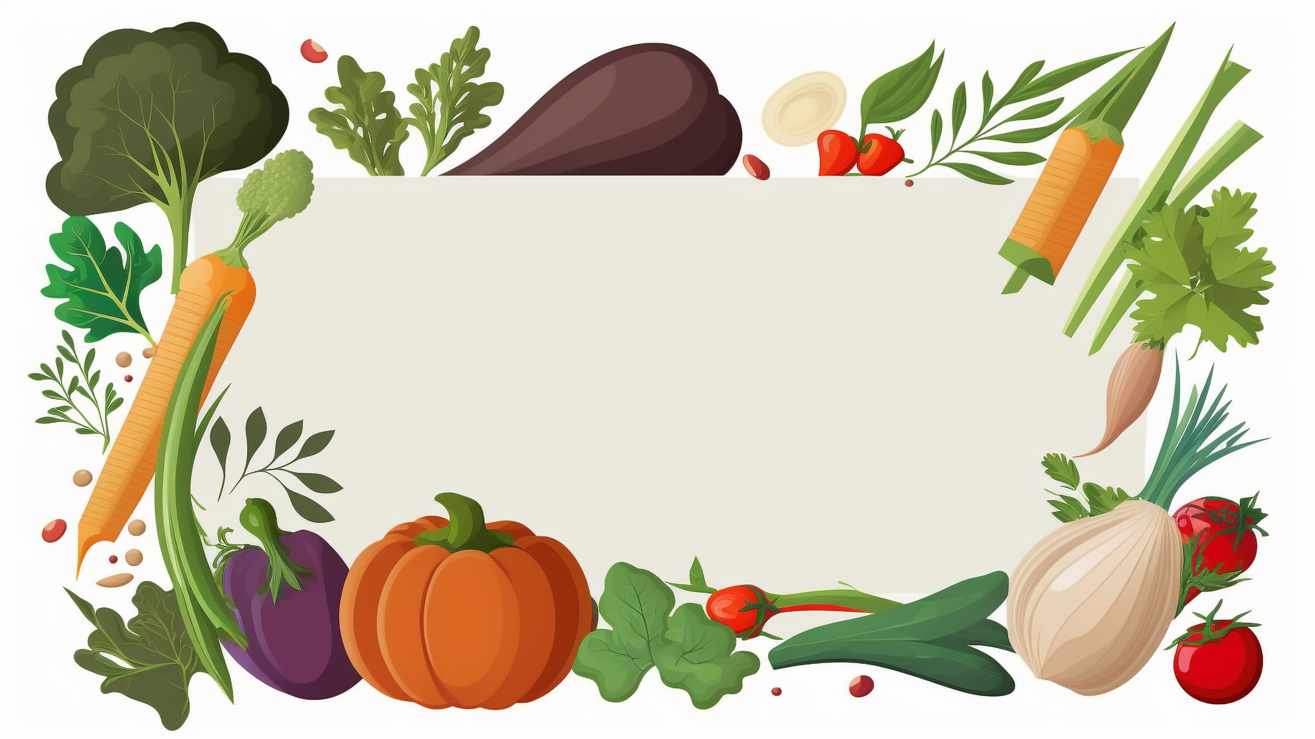 蔬菜白色边框背景图片