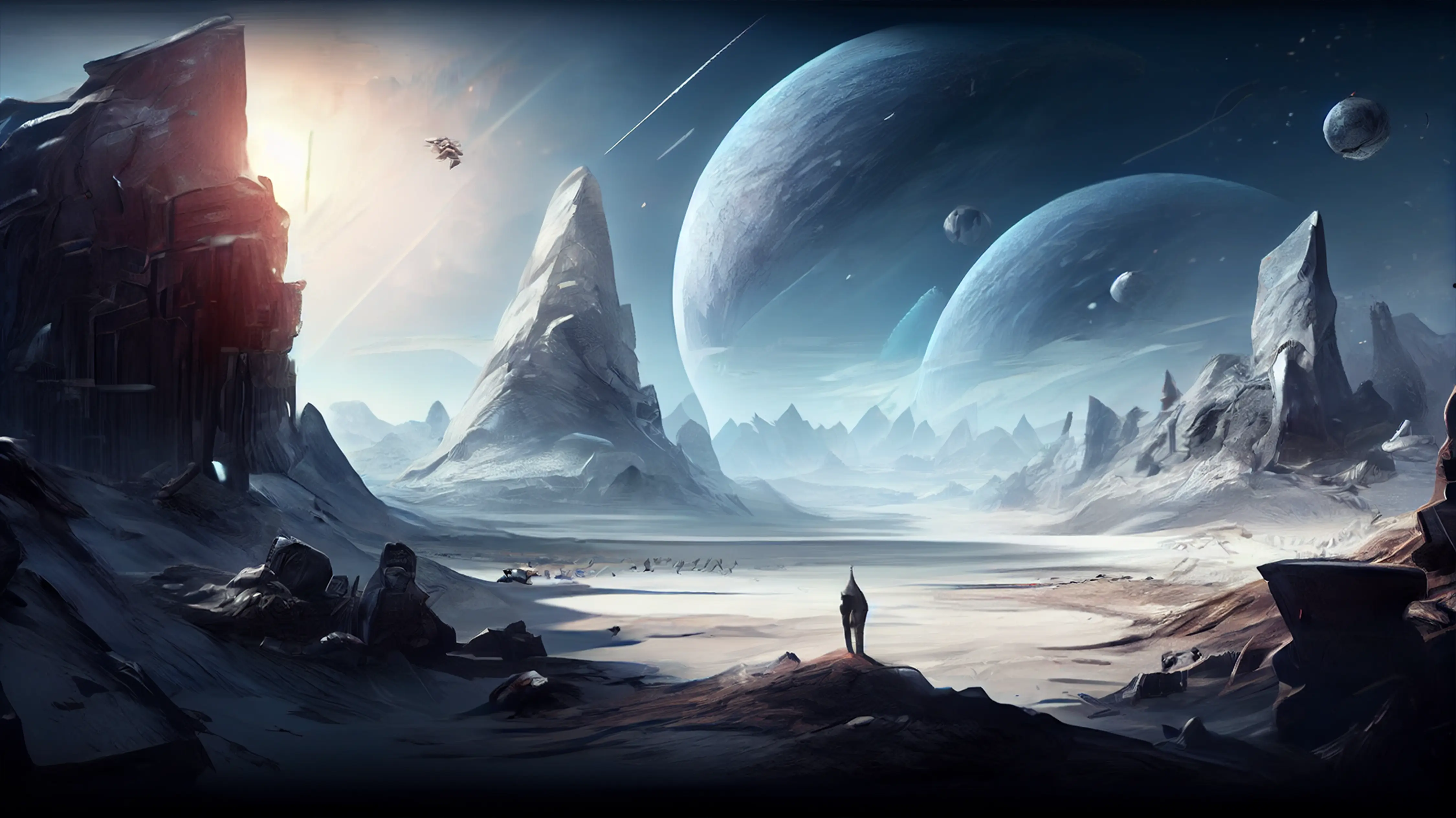 游戏冰原星球背景图片