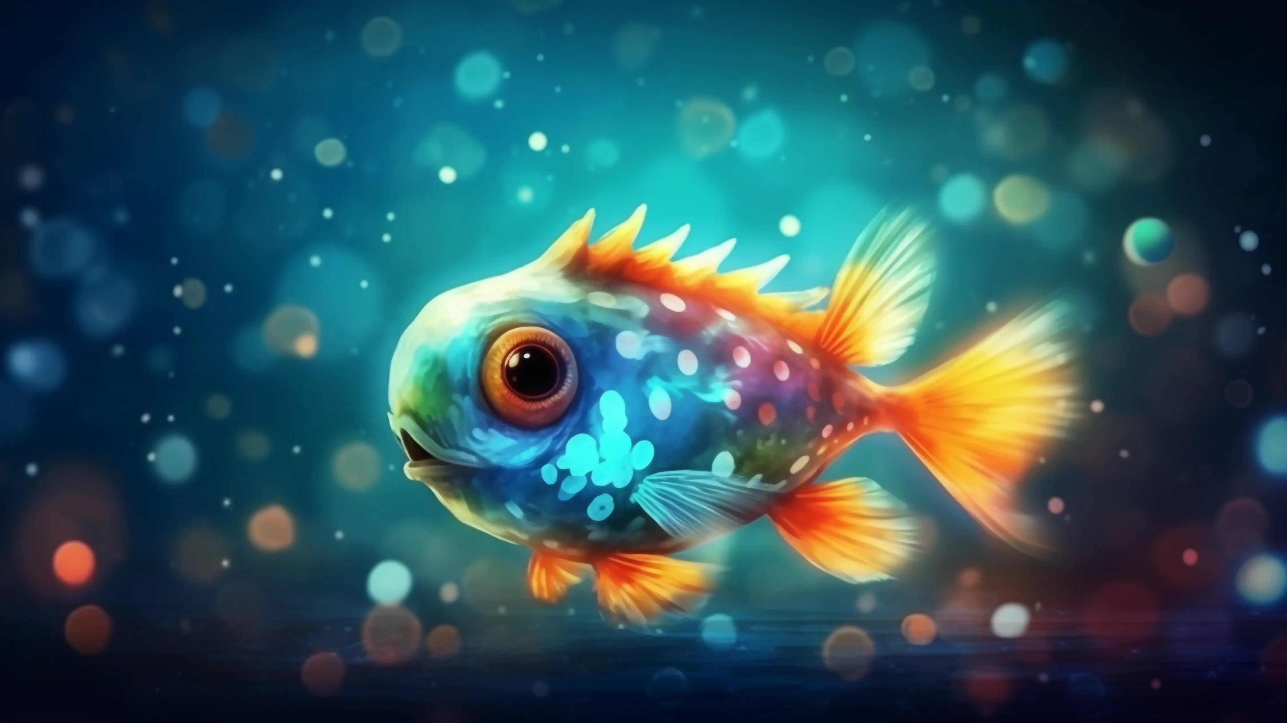 海底小鱼多彩背景图片