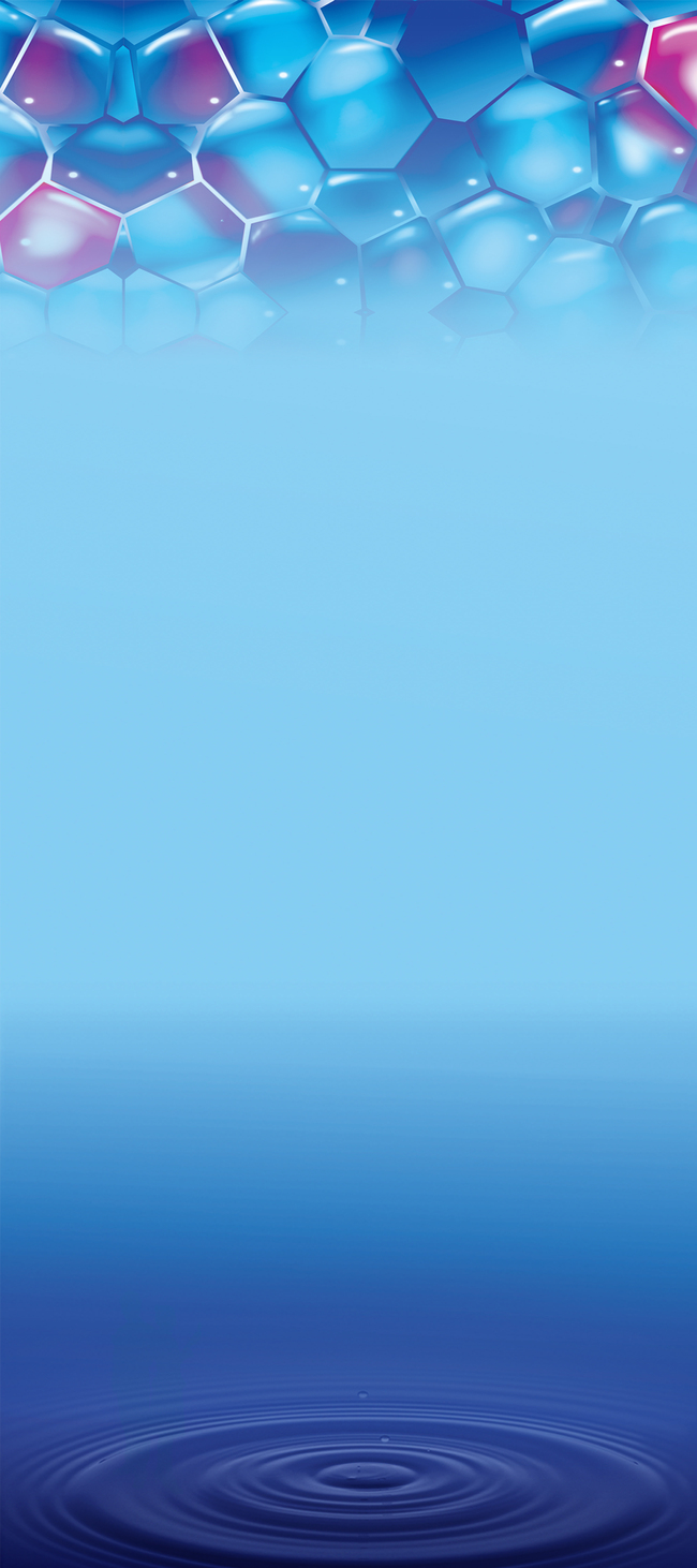 蓝色水纹x展架背景素材图片