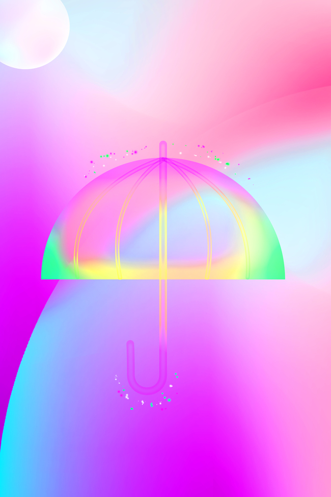 光感透气叠加雨伞海报图片