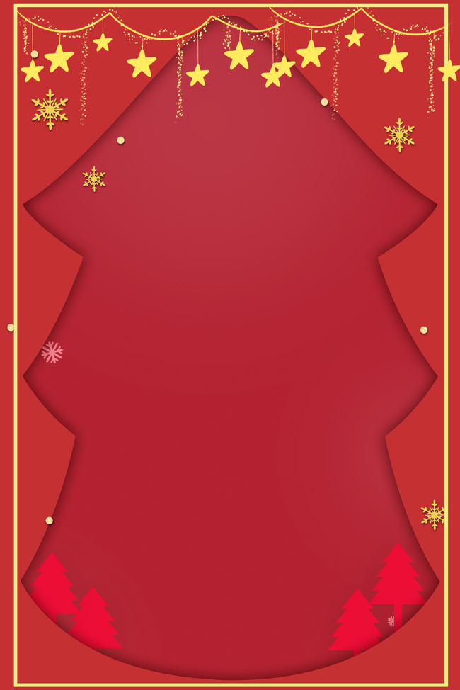 圣诞节简约红色海报背景图片